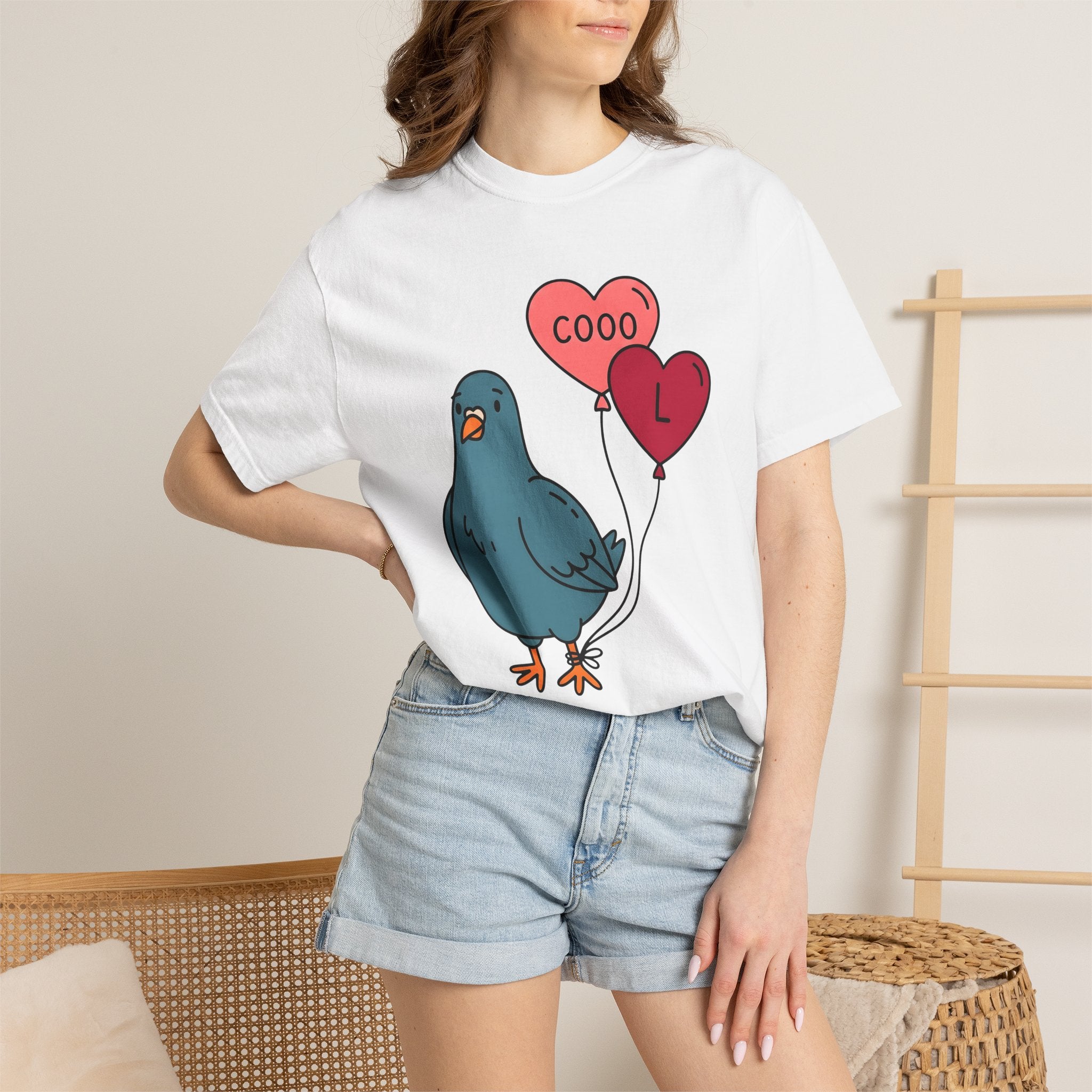 Dove Design Shirt Valentine's Day Wildlife Gift Women Adorable Tee Pigeon T-Shirt Valentine Fan Cute Tshirt Animal Graphic Sketch Love