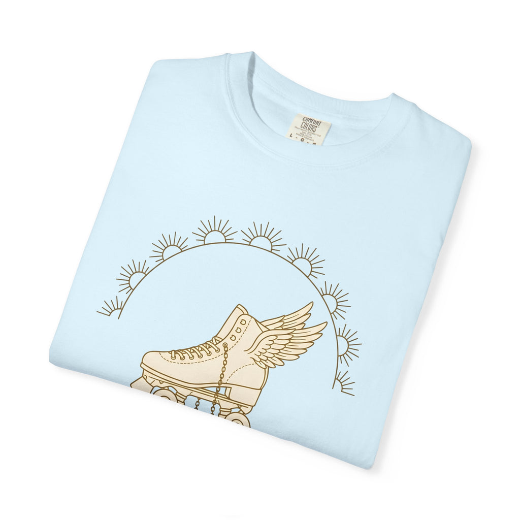 Roller Skate Shirt Roller Skating Classic Gift Women Hippie Tee Skateboard T-Shirt Roller Derby Enthusiast Psychedelic Tshirt Retro Graphic