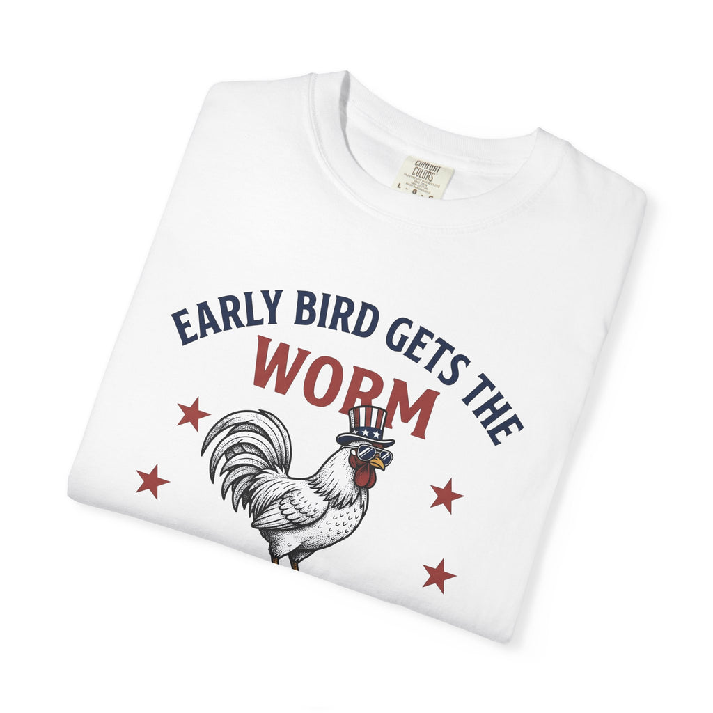 Rooster Coffee Mug Shirt America/4th Of July Joke Gift Women Independence Tee Coffee Cup T-Shirt Patriotic Fan Vintage Tshirt Pun Graphic