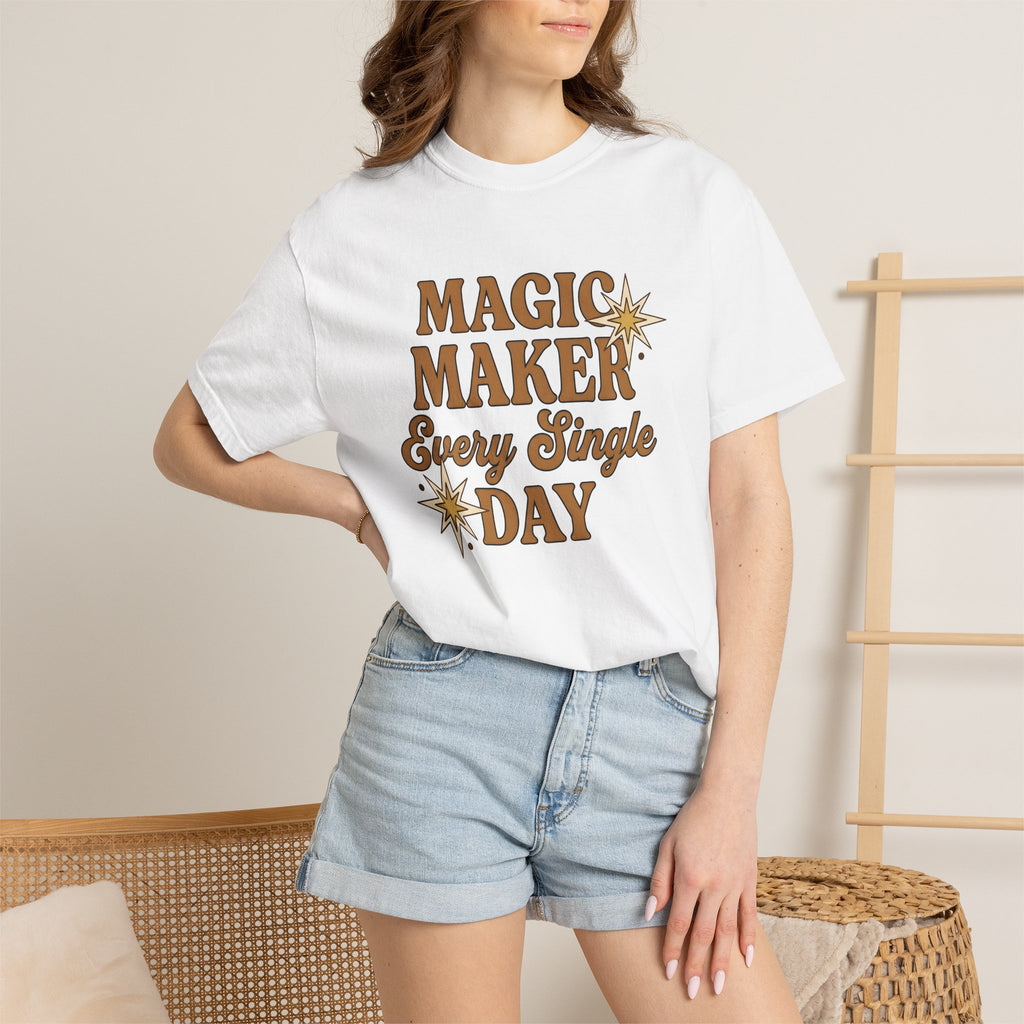 Star Shape Shirt Moms Positivity Gift Women Cartoon Tee Star T-Shirt Motherhood Enthusiast Comic Tshirt Optimistic Graphic Line Art Twinkles