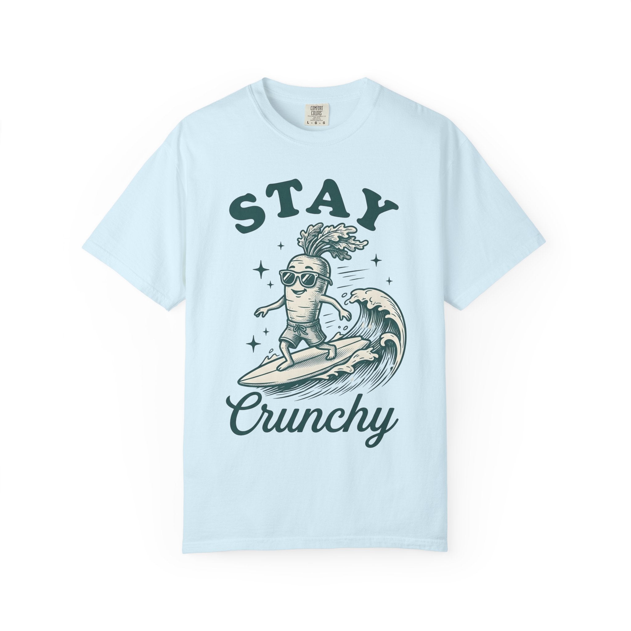 Carrot Surfing Shirt Easter Garden Gift Women Throwback Tee Surfing T-Shirt Easter Fan Retro Tshirt Yard Graphic Outline Sunglasses Tshirt