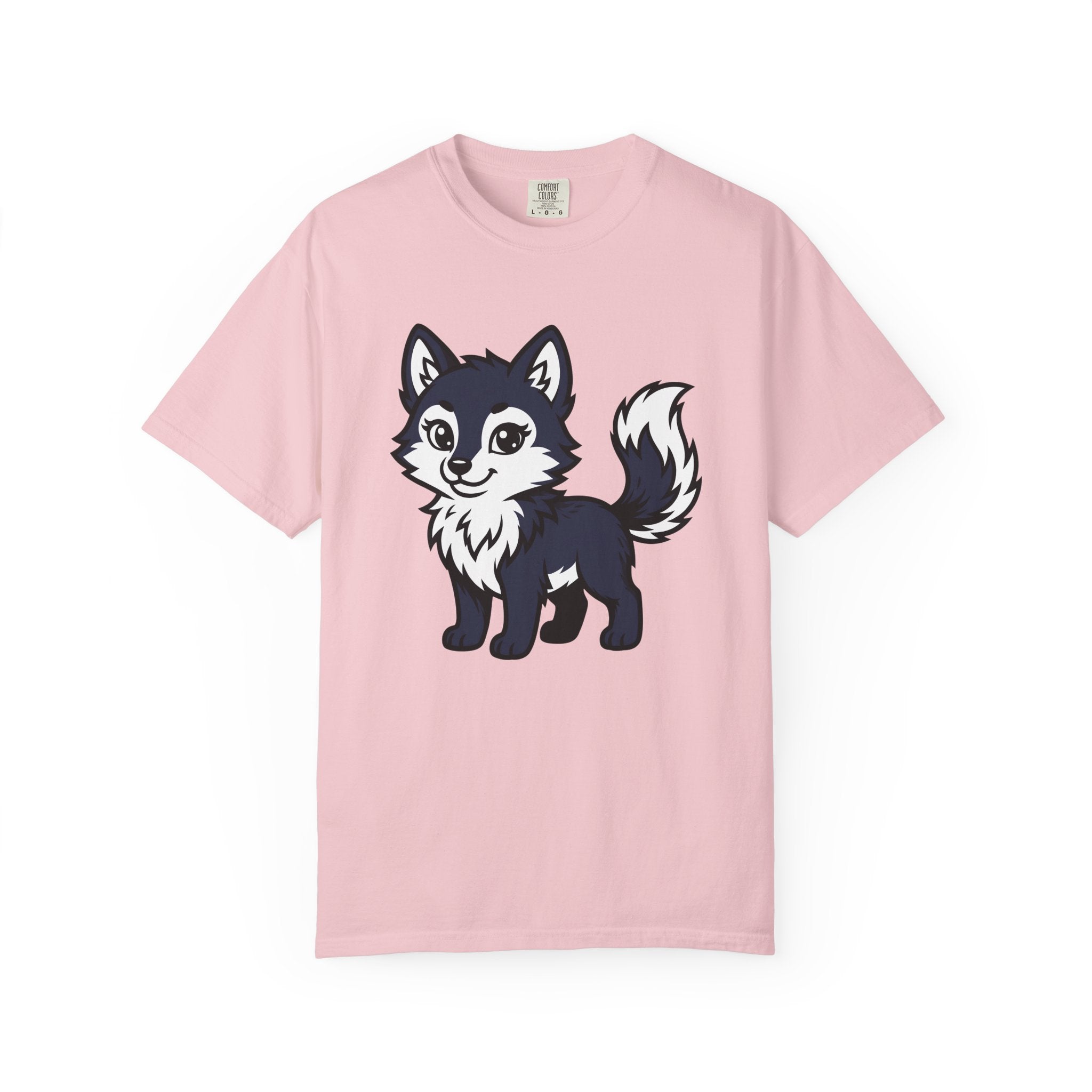Cute Husky Dog Shirt Animals Pet Gift Women Cartoon Tee Siberian Husky T-Shirt Dog Fan Husky Graphic Pet Design Kawaii Big Eyes Tshirt