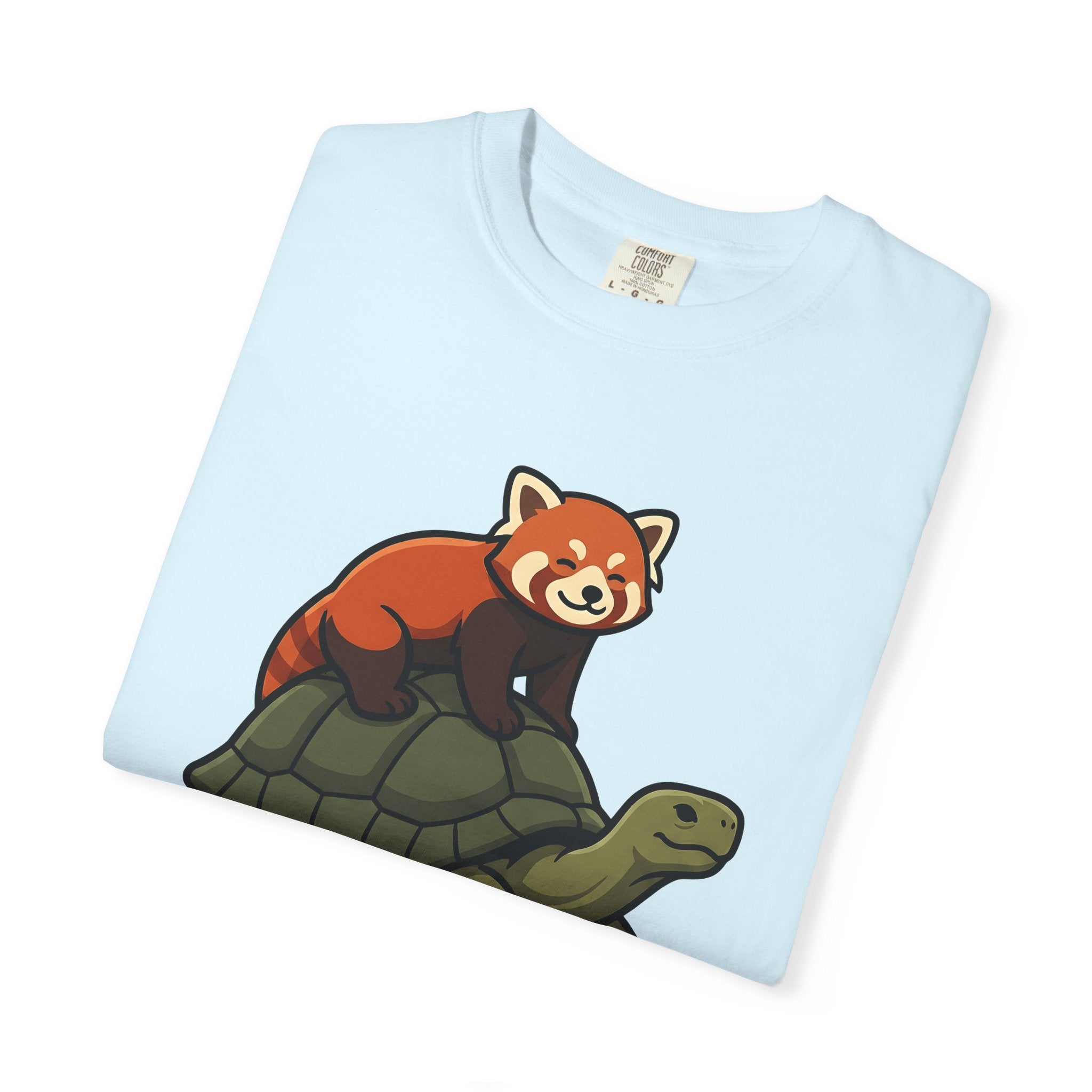 Red Panda Tortoise Shirt Animals Buddies Gift Women Sweet Tee Turtle Tortoise T-Shirt Animal Fan Cute Tshirt Best Buddies Graphic Comic