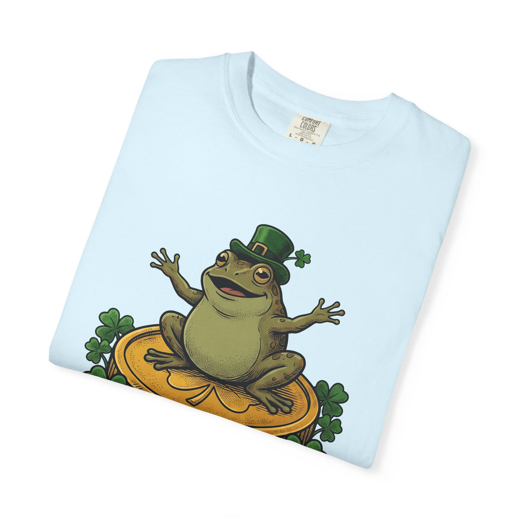 Frog Coin Shirt St Patrick's Day Lucky Gift Women Vintage Tee Coin T-Shirt Patrick's Day Fan Retro Tshirt Fortune Graphic Hand Drawn