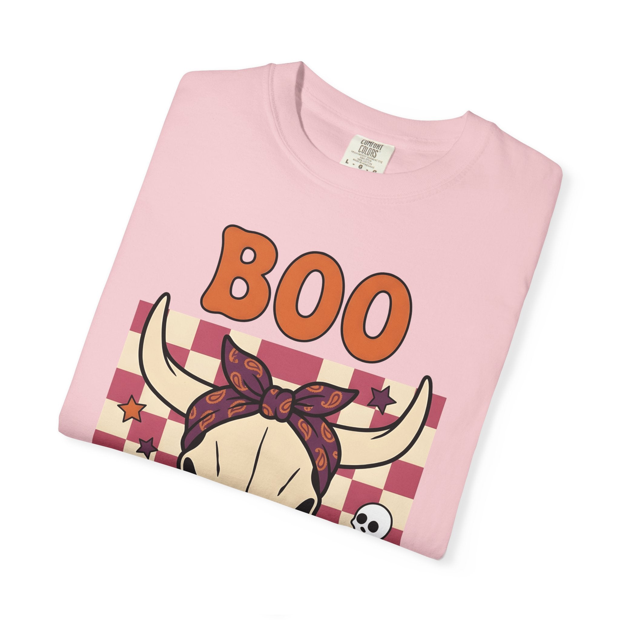 Cow Skull Shirt Cowgirl Western Gift Women Cartoon Tee Skull T-Shirt Rodeo Fan Cowboy Graphic Retro Stars Tshirt