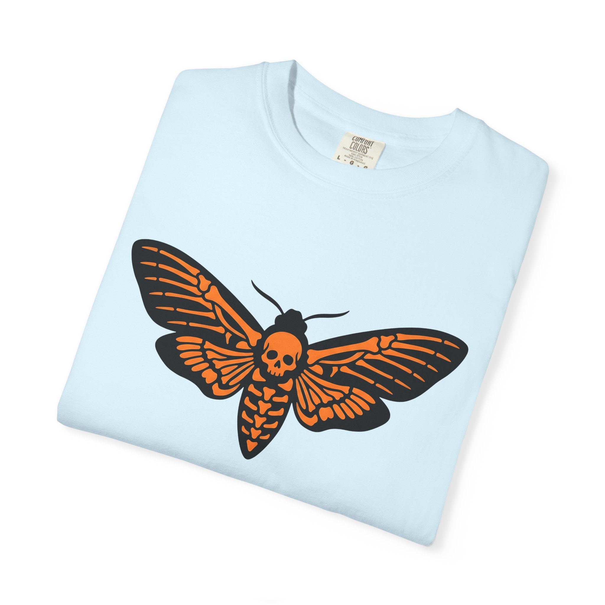 Death Moth Shirt Halloween Gothic Gift Women Bold Graphic Tee Moth T-Shirt Horror Fan Dark Art Tshirt Gothic Graphic Skull Tshirt