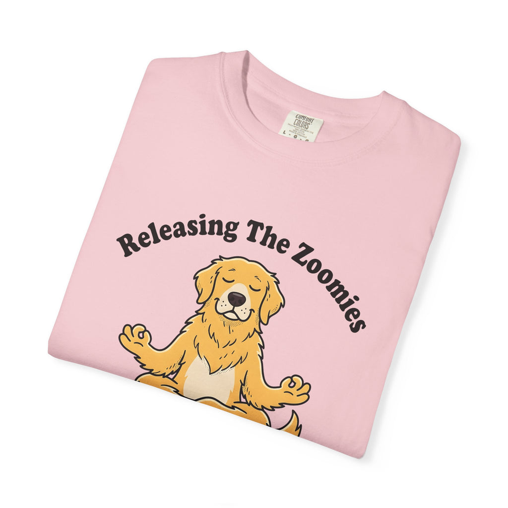 Zen Dog Shirt Yoga Fitness Gift Women Illustration Tee Puppy T-Shirt Fitness Enthusiast Drawing Graphic Workout Doodle Yoga Pose Tshirt