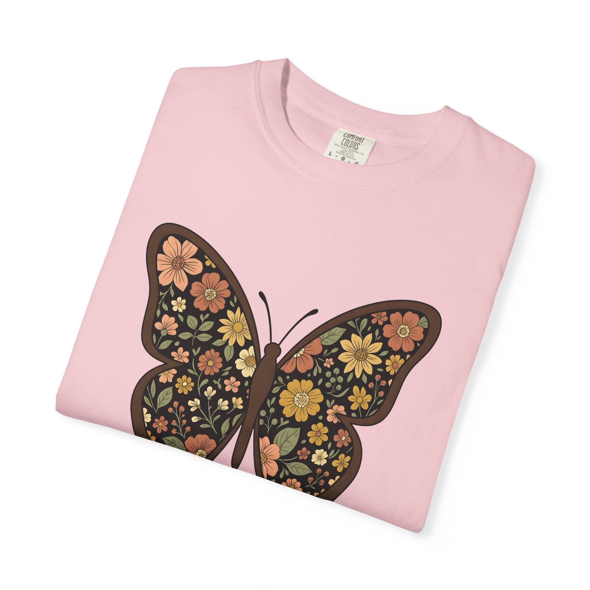 Butterfly Bloom Shirt Boho Chic Wildlife Gift Women Tribal Tee Butterfly T-Shirt Bohemian Fan Tribal Tshirt Wildlife Graphic Shabby Chic