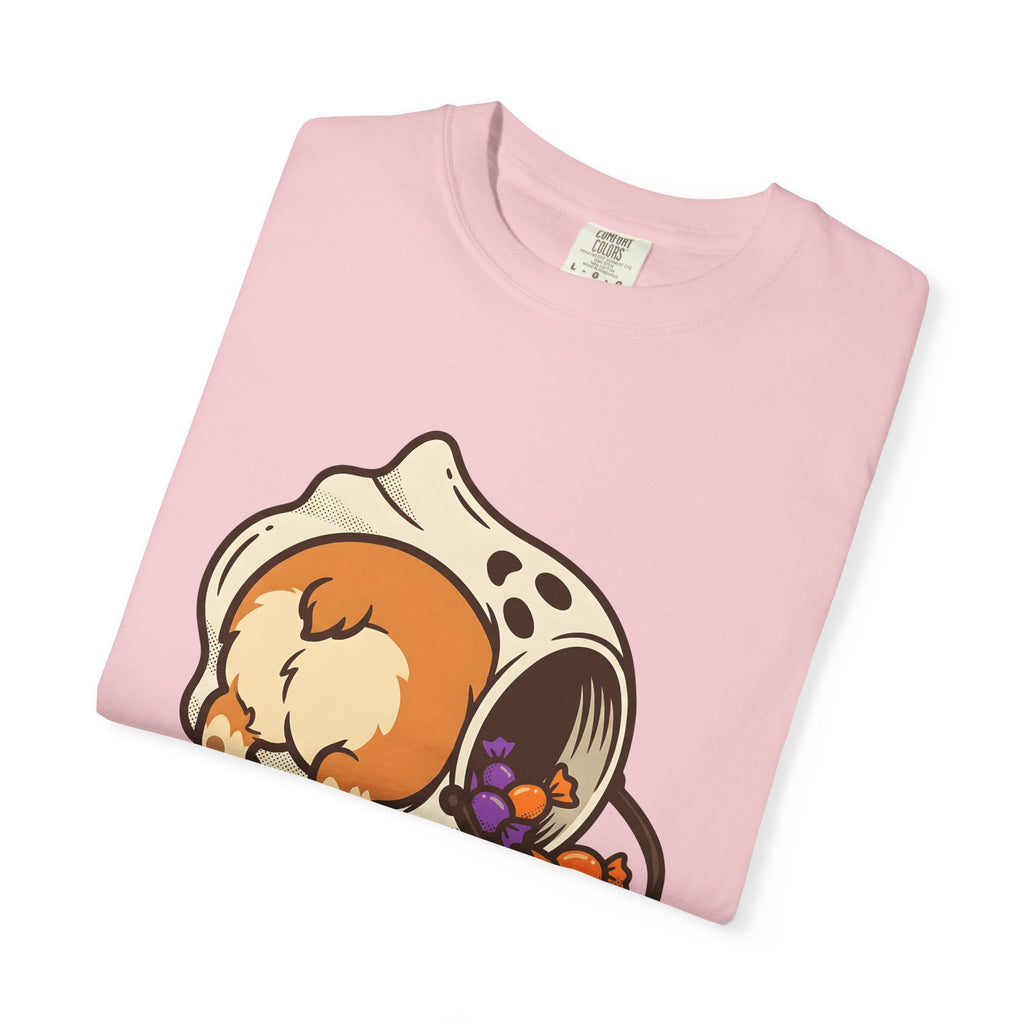 Corgi Dog Shirt Dog Halloween Gift Women Cartoon Tee Puppy T-Shirt Dog Fan Cute Tshirt Spooky Graphic Kawaii Candy Tshirt