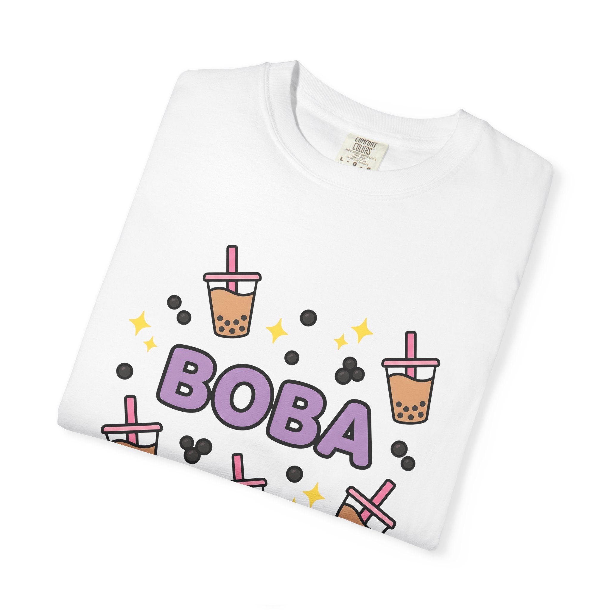 Boba Tea Shirt Drinks Foodie Gift Women Kawaii Tee Bubble Tea T-Shirt Beverage Fan Cute Tshirt Food Graphic Cartoon Sparkles Tshirt