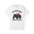 Santa Tractor Shirt Christmas Farming Gift Women Vintage Tee Christmas Tree Tractor T-Shirt Holiday Fan Retro Tshirt Agricultural Graphic