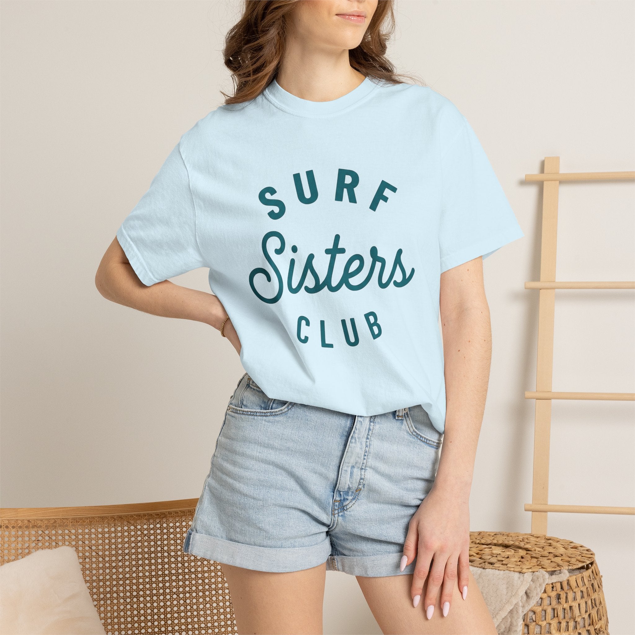 Surf Club Shirt Surfing Beach Gift Women Modern Tee Surfing Club T-Shirt Surfer Fan Surf Tee Coastal Graphic Retro Script Font Tshirt