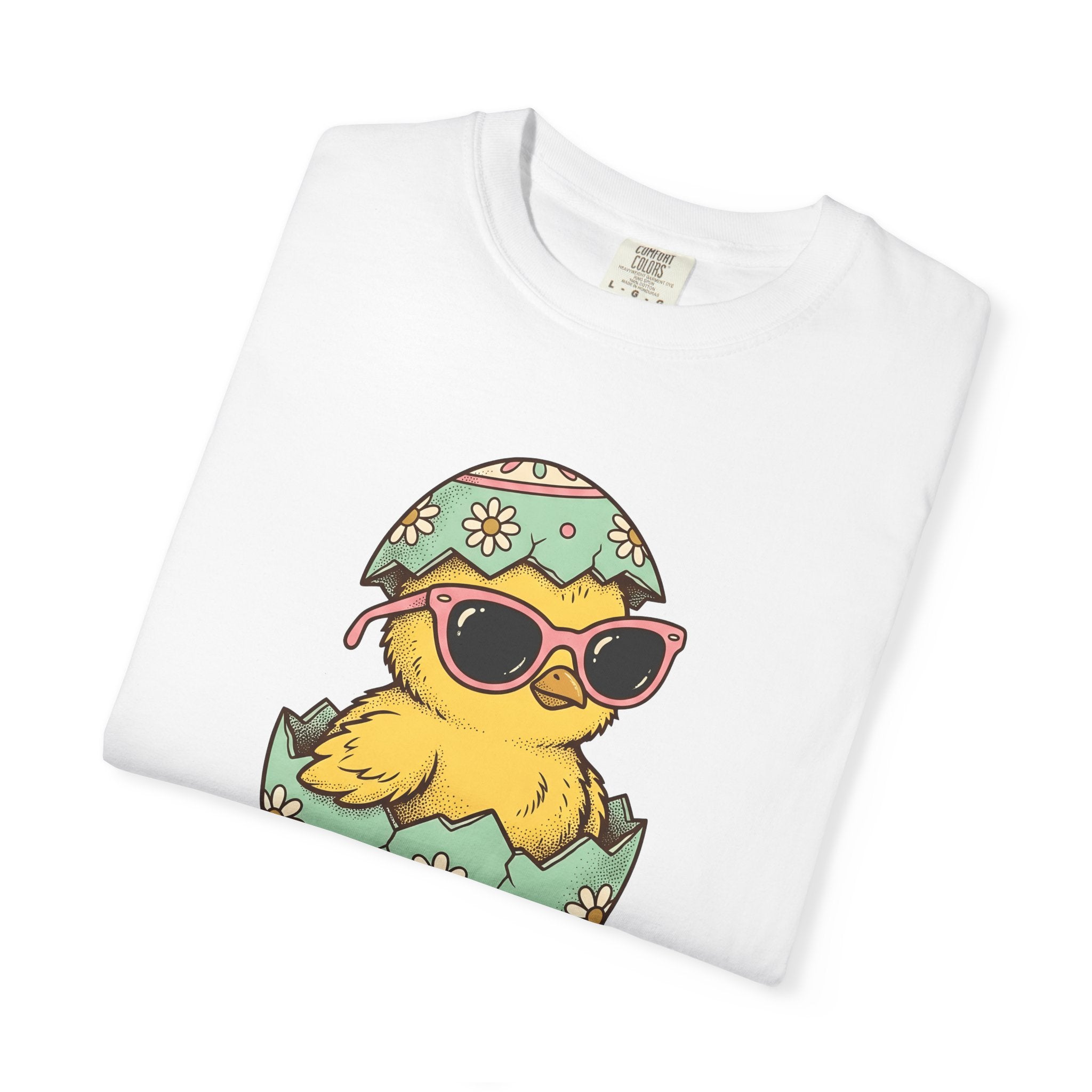Chick Sunnies Shirt Easter Critter Gift Women Line Art Tee Baby Chick T-Shirt Easter Fan Simple Drawing Graphic Creature Design Classic