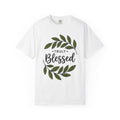 Leafy Wreath Shirt Easter Faith Gift Women Modern Calligraphy Tee Wreath T-Shirt Easter Fan Handlettering Tshirt Christian Graphic