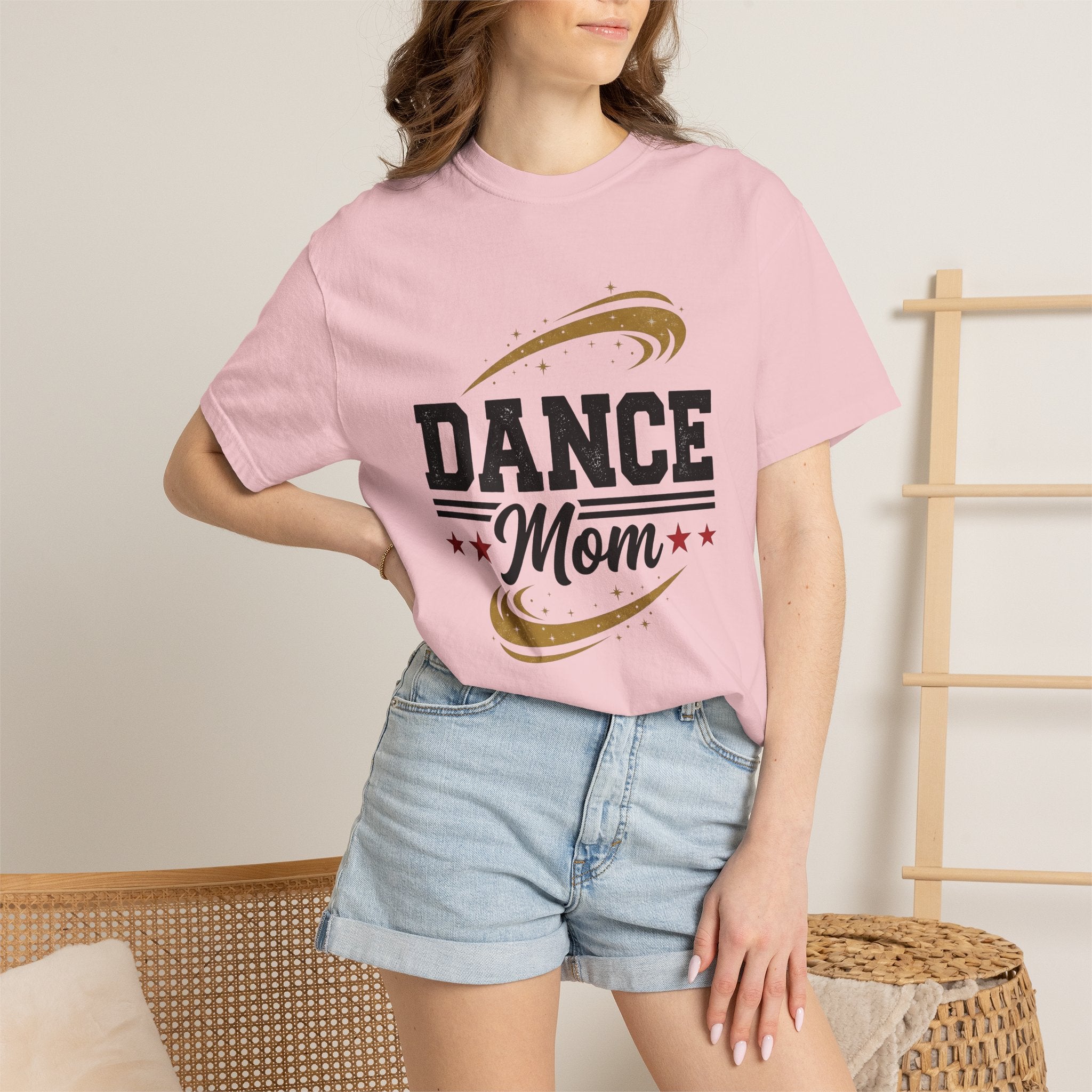 Swirl Star Shirt Moms Recital Gift Women Striking Tee Starburst T-Shirt Mother Fan Bold Tshirt Performance Graphic Old School Ruby Stars