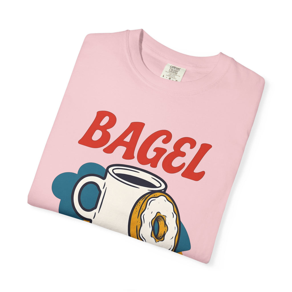 Espresso Mug Bagel Shirt Coffee Food Gift Women Hand Drawn Tee Bagel T-Shirt Coffee Fan Illustrated Tshirt Breakfast Graphic Sketch Brunch