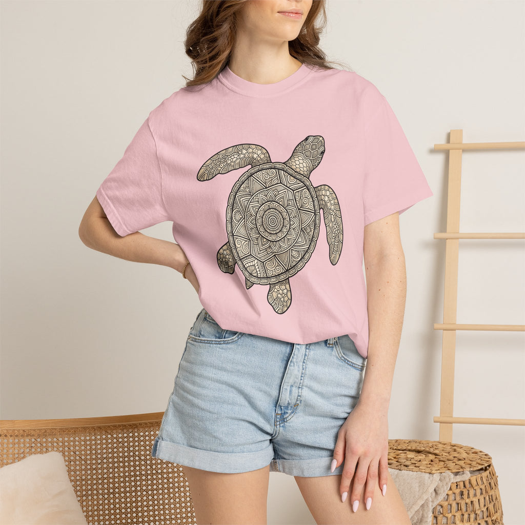 Marine Turtle Shirt Animals Environment Gift Women Paisley Tee Sea Turtle T-Shirt Wildlife Fan Conservation Graphic Folk Decoration Tshirt