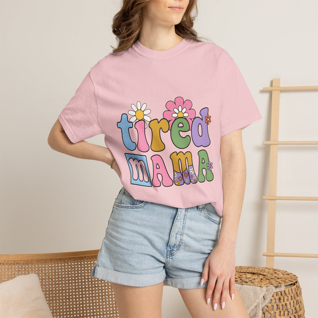 Daisy Bloom Font Shirt Moms Kid Care Gift Women Hippie Tee Floral Typography T-Shirt Motherhood Fan Boho Tshirt Childcare Graphic Old School
