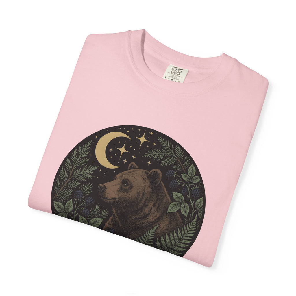 Bear Woodland Shirt Animals & Flowers Outdoors Gift Women Floral Tee Bear T-Shirt Wildlife Fan Botanical Tshirt Wilderness Graphic Retro