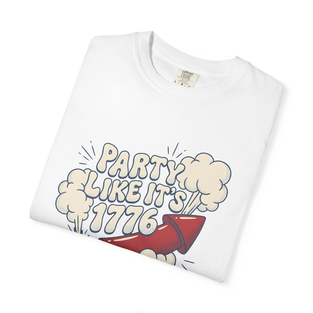 Firework Rocket Shirt 4th Of July Independence Gift Women Cartoon Tee Fireworks T-Shirt Patriot Fan Comic Tshirt Liberty Graphic Line Art