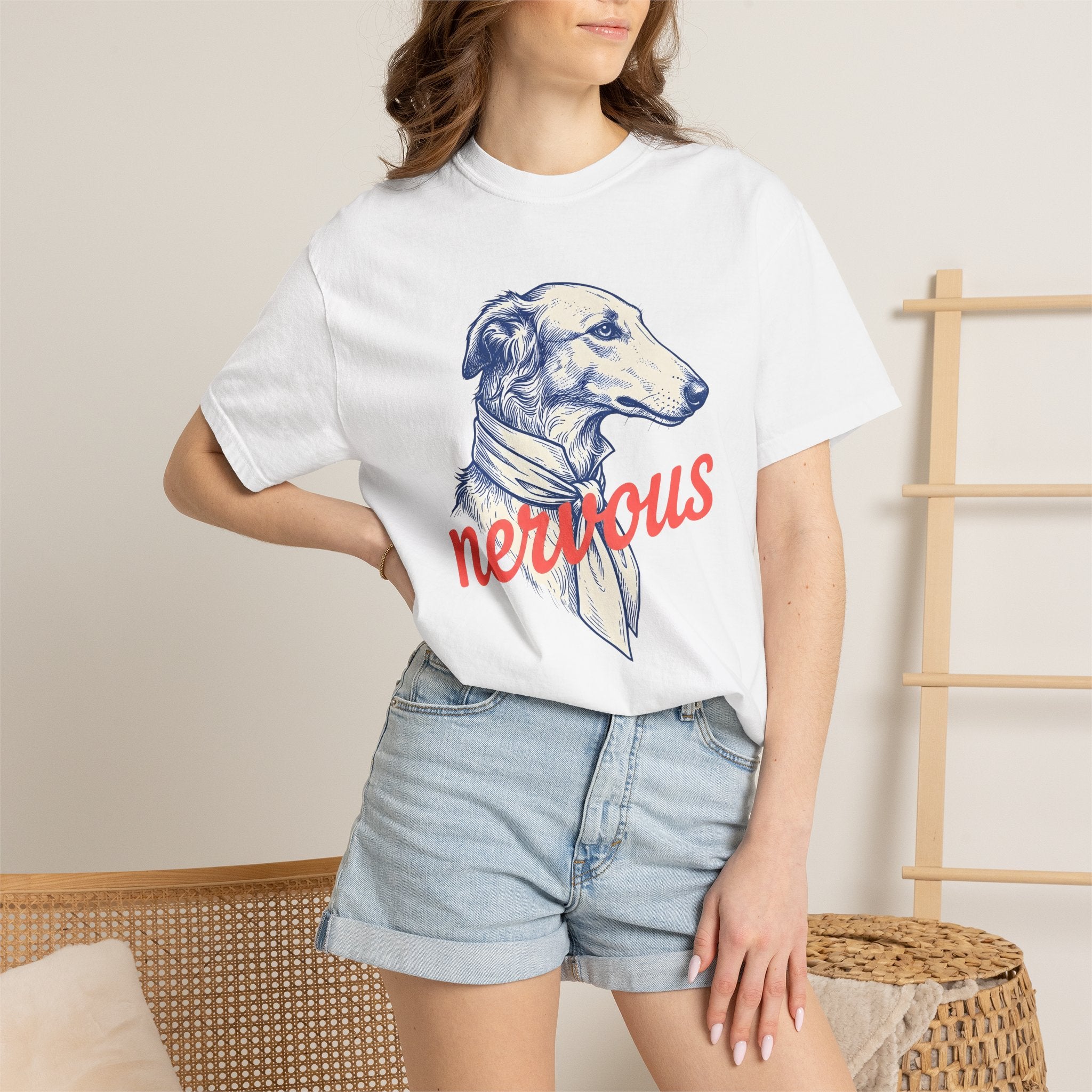 Greyhound Pet Shirt Dog Wildlife Gift Women Sketch Tee Whippet T-Shirt Dog Fan Hound Drawing Wildlife Graphic Tshirt Retro Scarf Tshirt