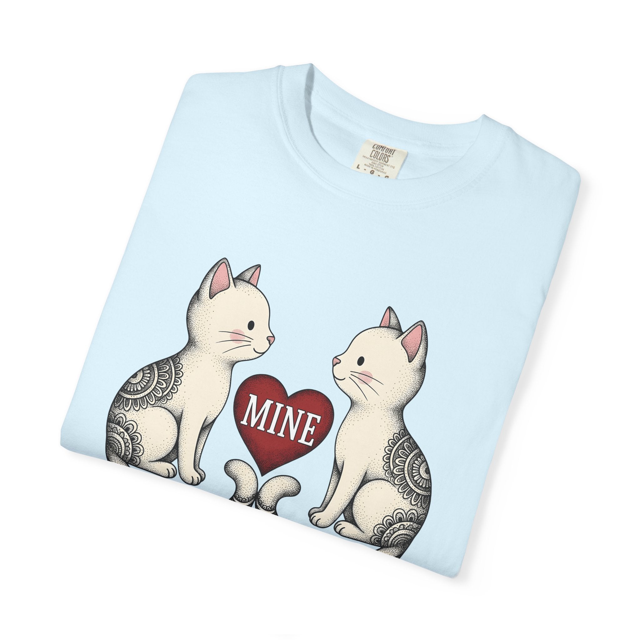 Kitty Couple Shirt Animals Passion Gift Women Neo-Traditional Tee Cat Couple T-Shirt Pet Fan Vintage Tshirt Romance Graphic Hippie Love Icon