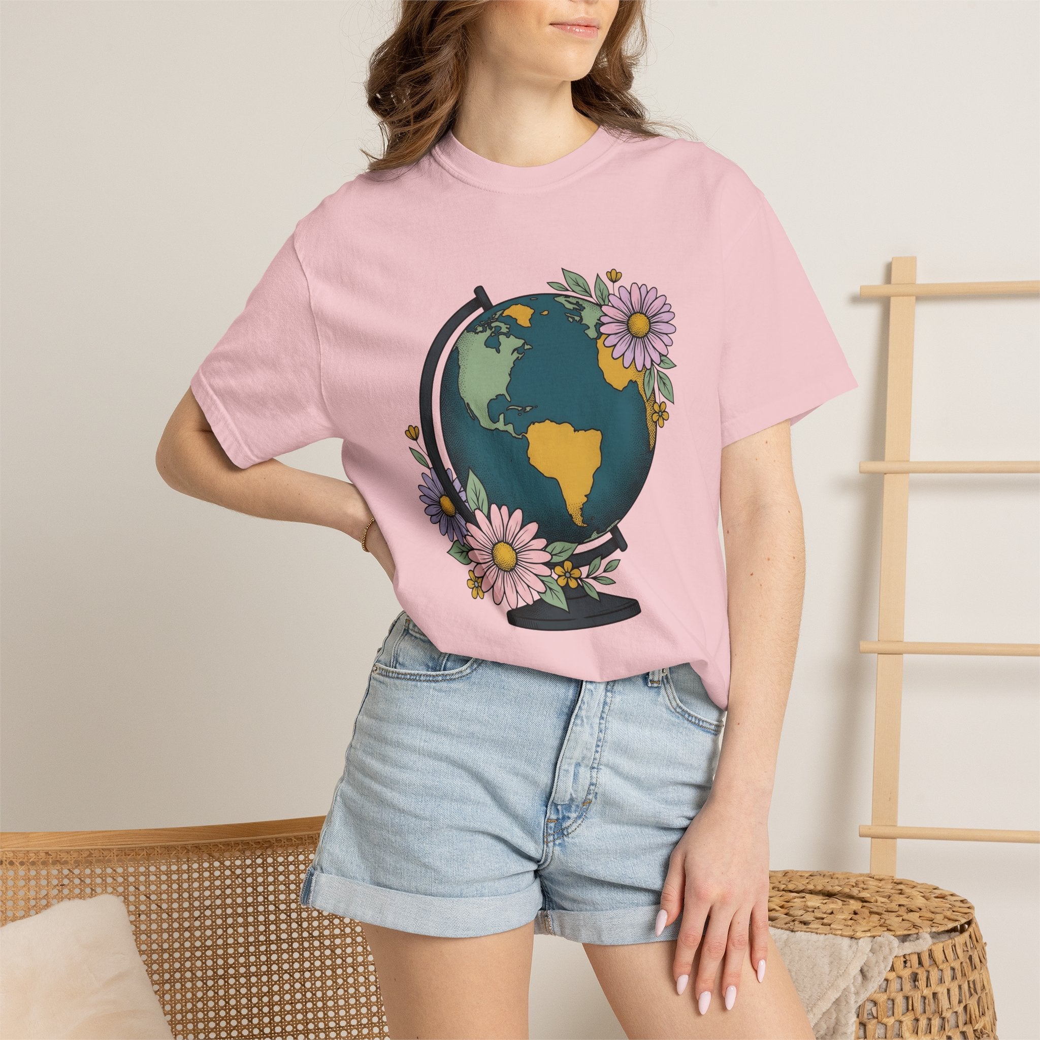 Earth Blooms Shirt Teacher Adventure Gift Women Folk Tee Floral T-Shirt Educator Enthusiast Bohemian Tshirt Explorer Graphic Rustic