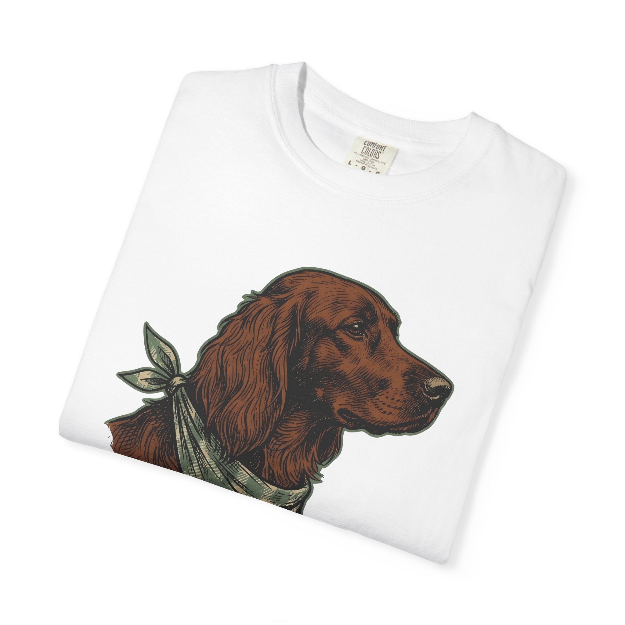 Dog Bandana Shirt St Patrick's Day Pet Gift Women Vintage Tee Bandana T-Shirt Shamrock Fan Retro Tshirt Animal Graphic Hand Drawn Scarf
