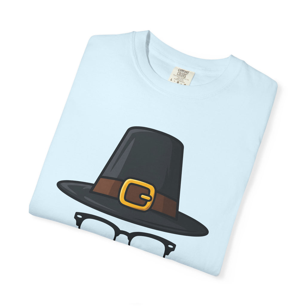 Pilgrim Hat Shirt Thanksgiving Prank Gift Women Animated Tee Pilgrim T-Shirt Turkey Fan Cartoon Tshirt Gag Graphic Basic Smoking Pipe Tshirt