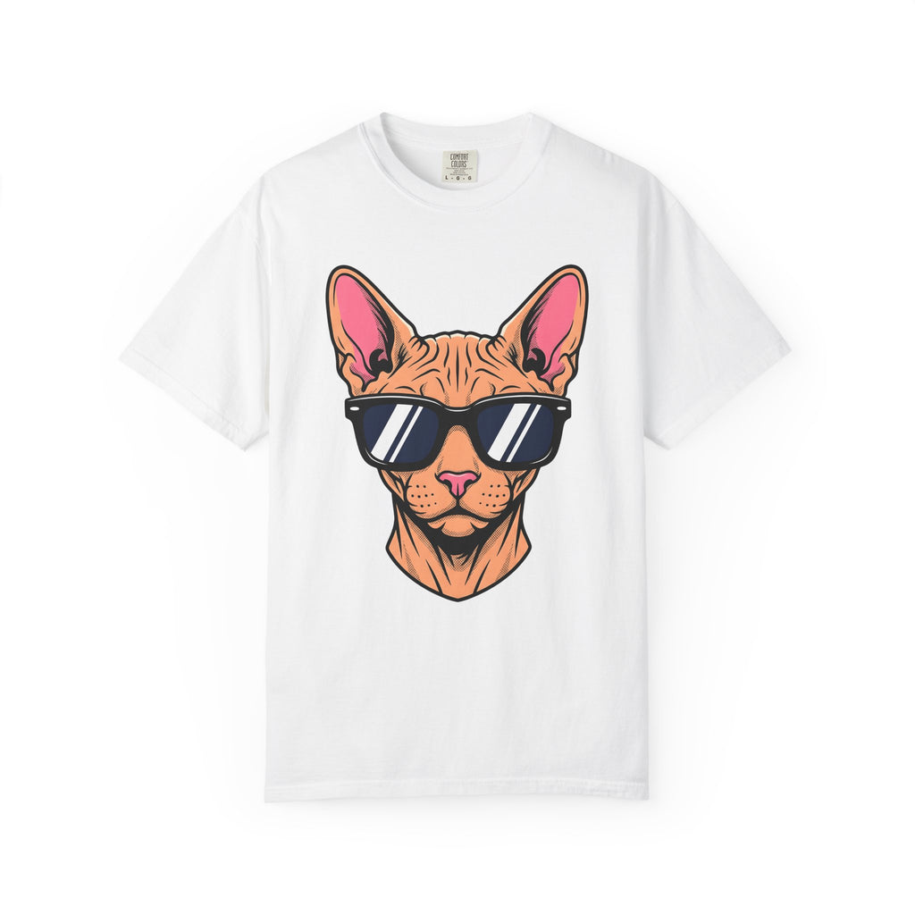Sphynx Feline Shirt Cat Creatures Gift Women Pop Art Tee Cat T-Shirt Cat Fan Fauvism Tshirt Beast Graphic Old School Sun Glasses Tshirt