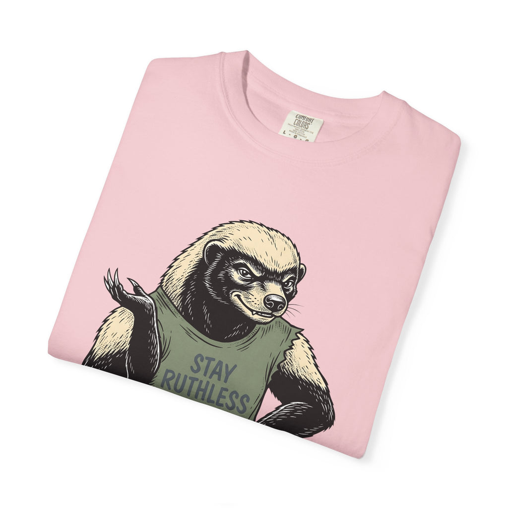 Honey Badger Shirt Funny Animal Gift Women Cartoon Tee Ratel T-Shirt Humor Fan Comic Graphic Wildlife Illustration Vintage T-Shirt Tshirt