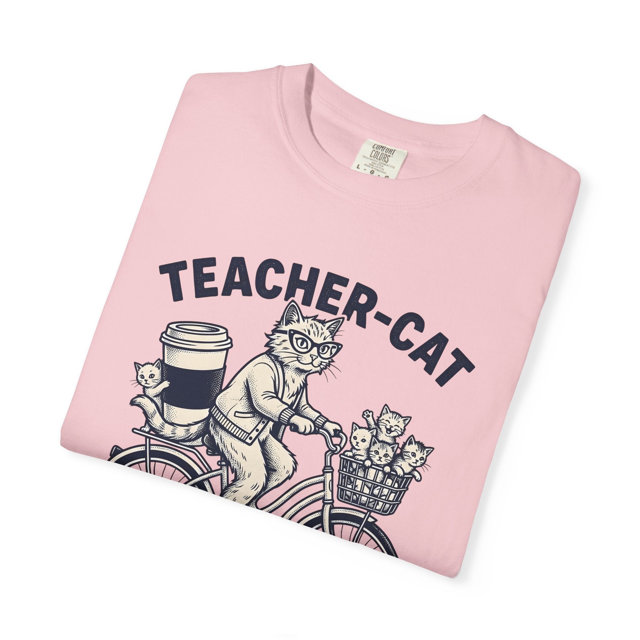 Feline Cycle Shirt Teacher Wildlife Gift Women Rustic Tee Cat Cycle T-Shirt Educator Enthusiast Country Tshirt Animal Graphic Doodle