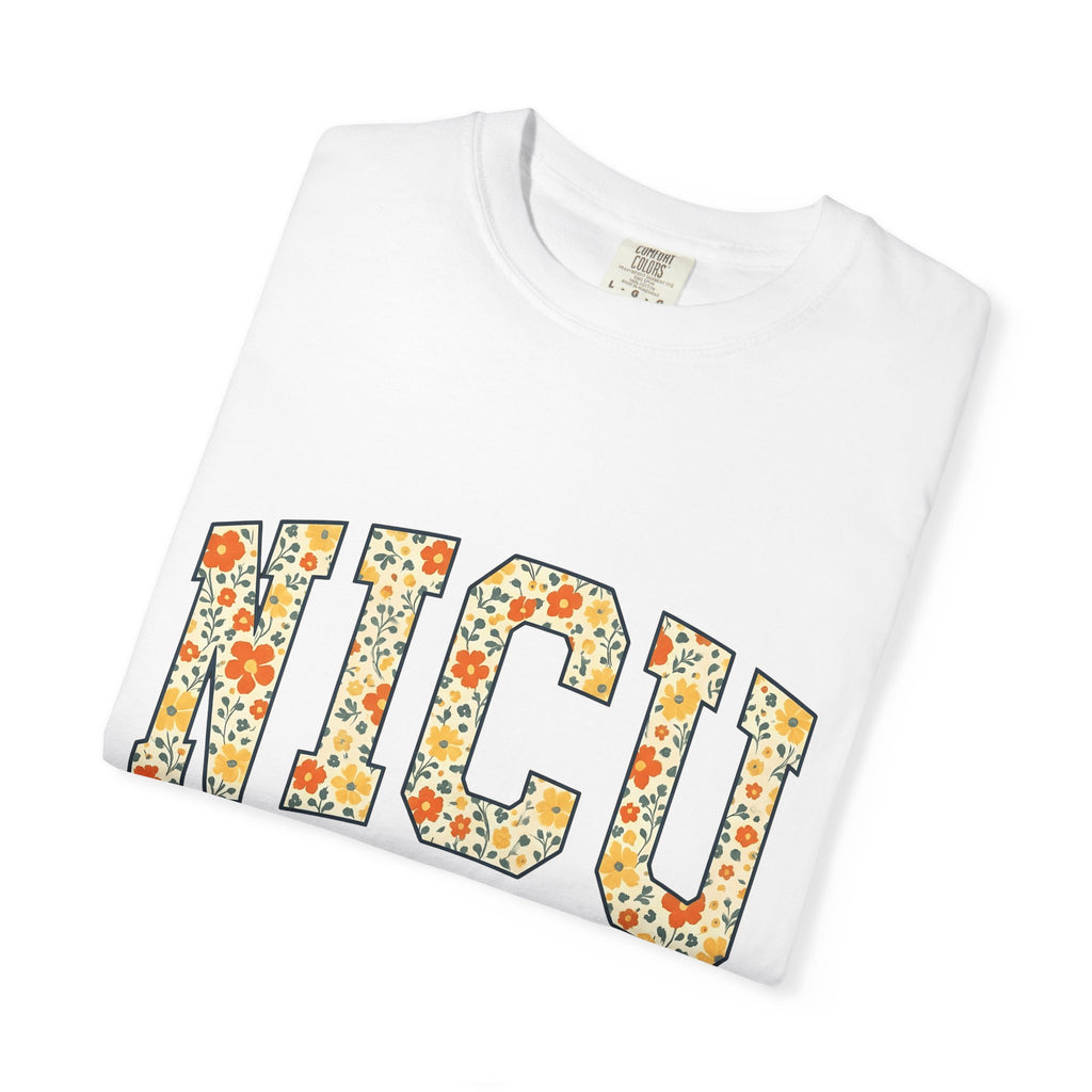 Flower Varsity Letters Shirt Nurses Clinic Gift Women Gypsy Tee Floral T-Shirt Nurse Fan Bohemian Tshirt Medical Graphic Classic Petals