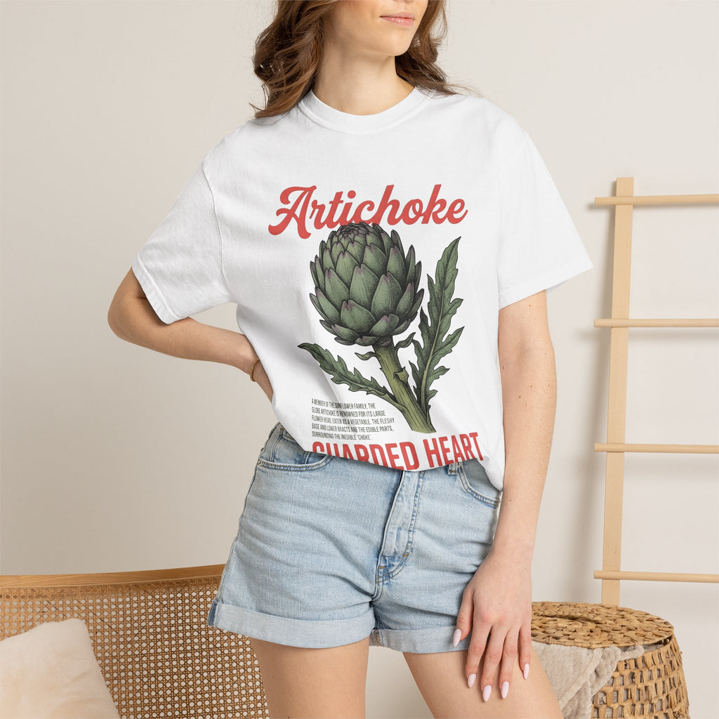 Artichoke Graphic Shirt Vegetable Foodie Gift Women Botanical Tee Artichoke T-Shirt Veggie Fan Herbaceous Tshirt Gourmet Graphic Vintage