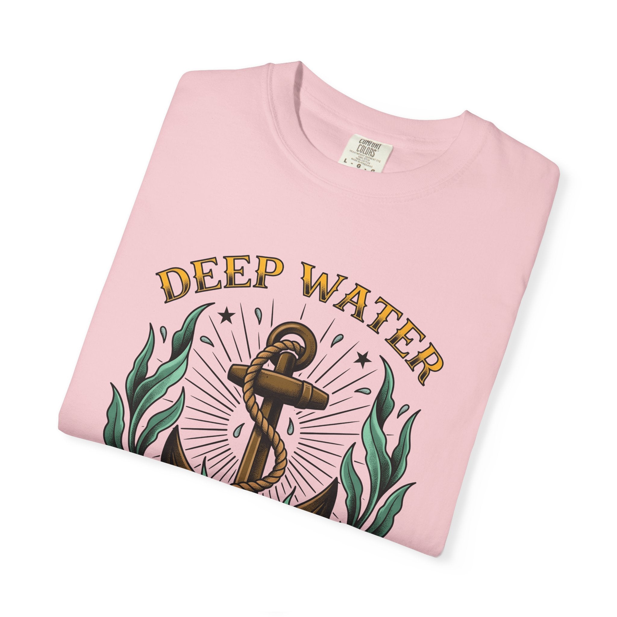 Anchor Bloom Shirt Boho Chic Sailing Gift Women Illustrative Tee Floral T-Shirt Bohemian Fan Hand Drawn Tshirt Nautical Graphic Sketch Line
