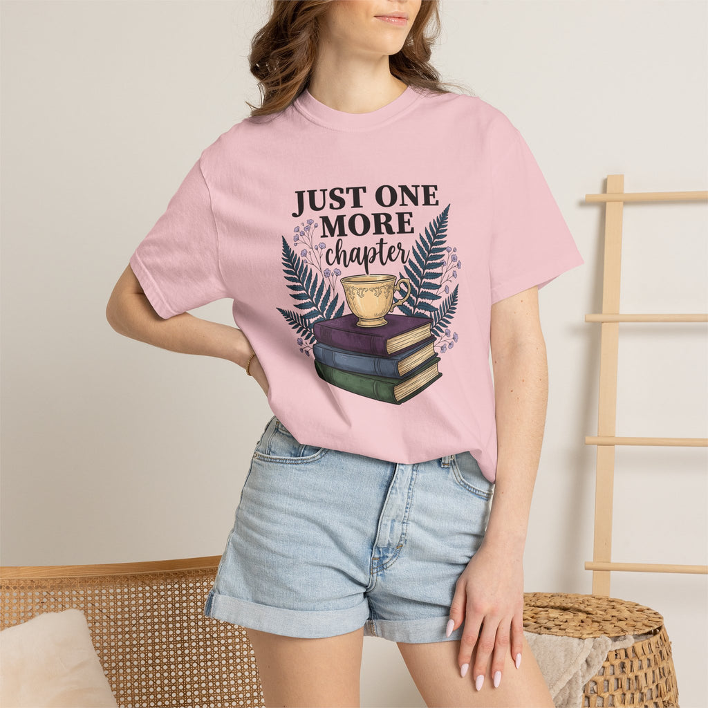 Stacked Books Teacup Shirt Boho Chic Reading Gift Women Botanical Tee Book Stack T-Shirt Bohemian Fan Floral Tshirt Bookworm Graphic Vintage