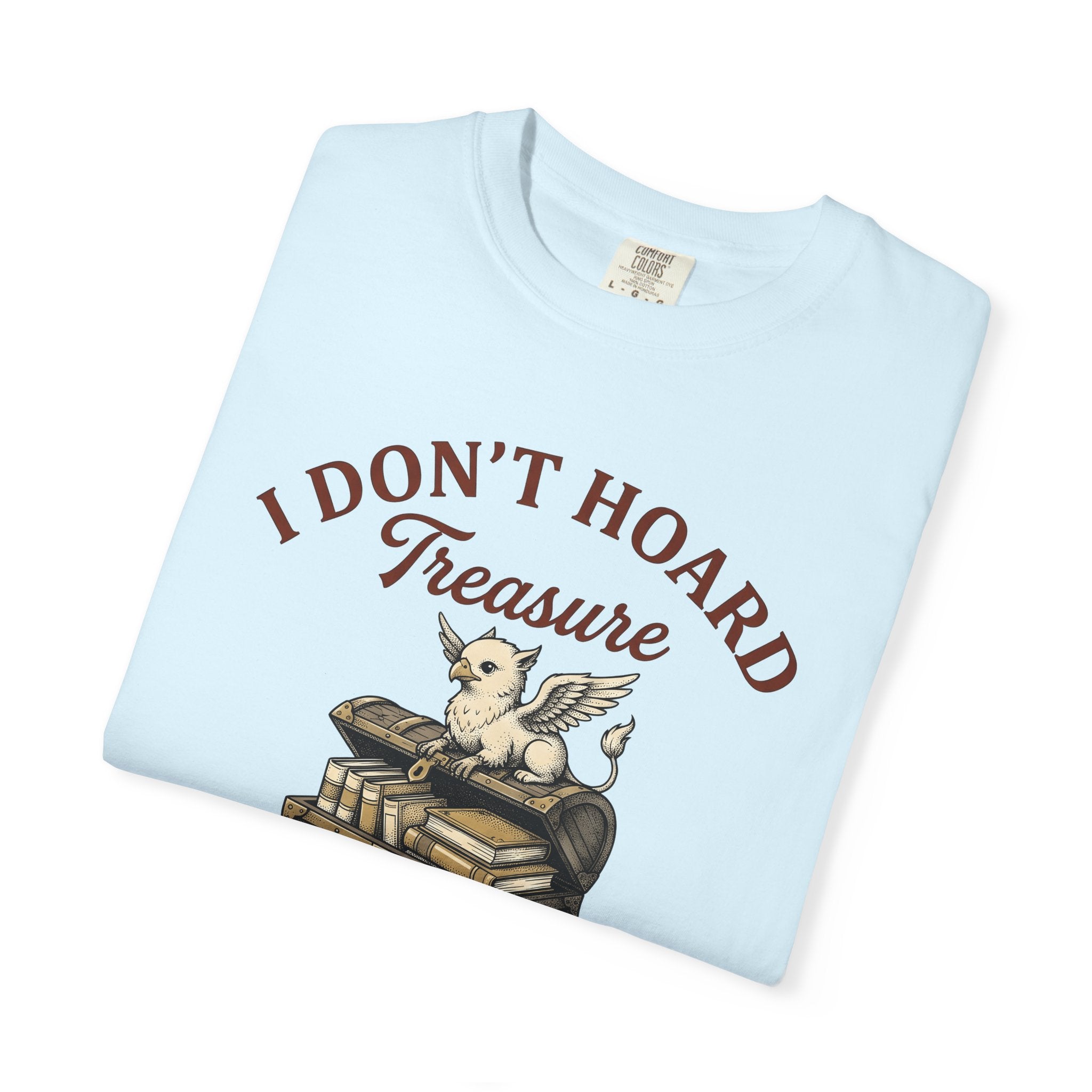 Griffin Treasure Box Shirt Book Mythology Gift Women Retro Tee Treasure Chest T-Shirt Reader Fan Vintage Tshirt Mythical Graphic Sketch