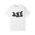 Black Cats Shirt Cat Costume Gift Women Retro Tee Cat T-Shirt Cat Fan Vintage Tshirt Cosplay Graphic Sketch Witch Hats Tshirt