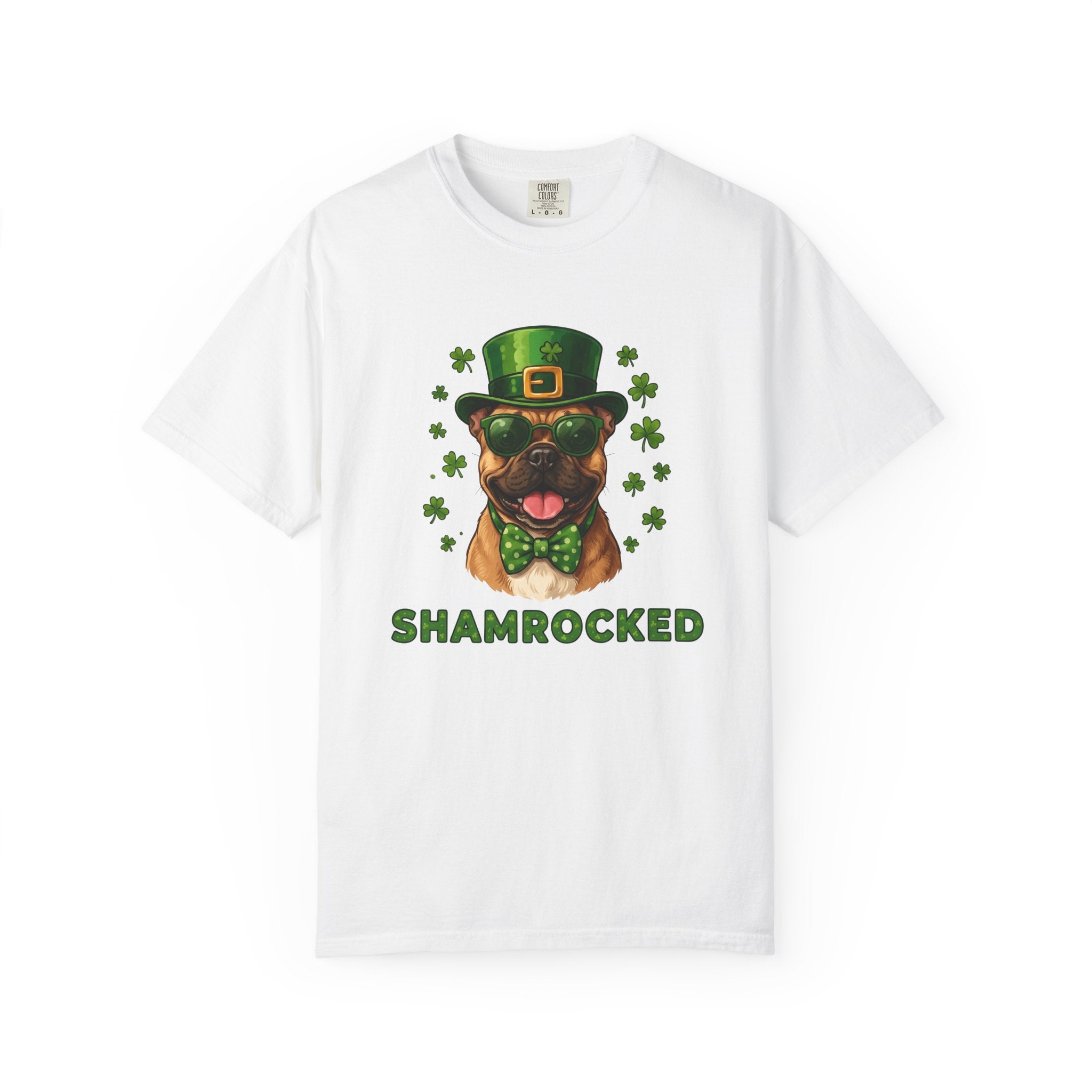 Canine Leprechaun Shirt St Patrick's Day Animal Gift Women Animated Tee Dog Leprechaun T-Shirt St Patricks Fan Cartoon Tshirt Pet Graphic