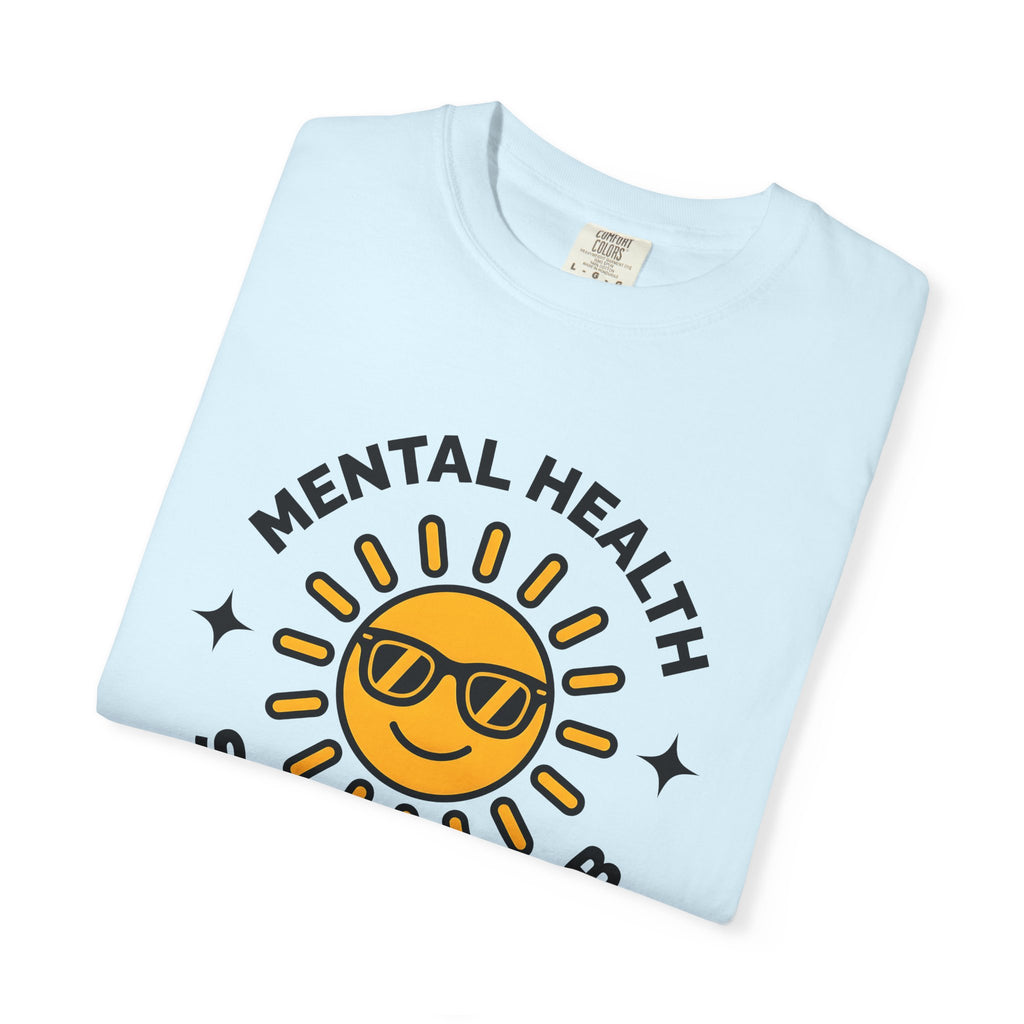 Happy Sun Shirt Mental Health Self Care Gift Women Modern Graphic Tee Sunshine T-Shirt Wellness Enthusiast Graphic Tshirt Mindfulness