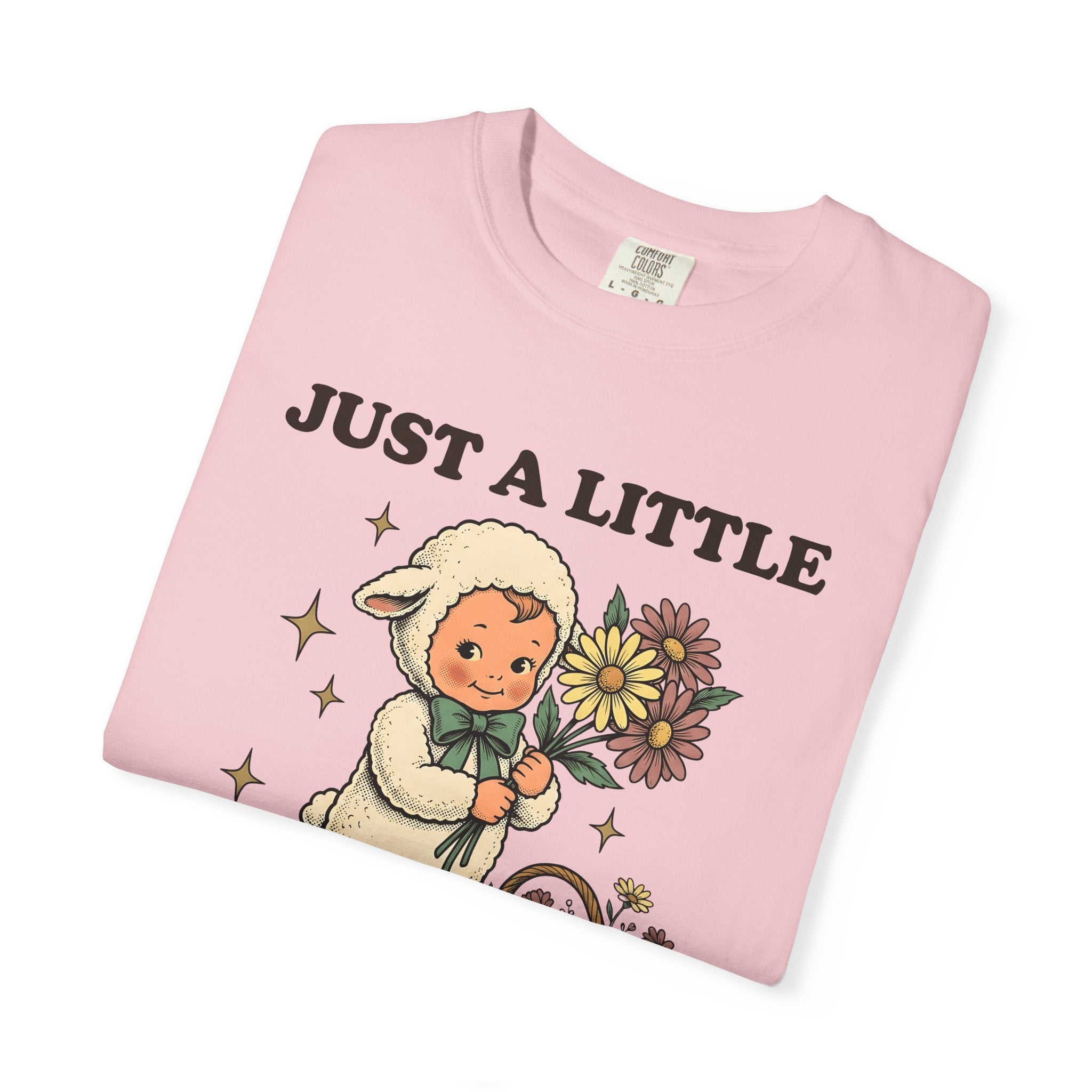 Lamb Outfit Shirt Easter Rustic Gift Women Retro Tee Sheep T-Shirt Easter Fan Retro Tshirt Country Graphic Vintage Flower Sack Tshirt