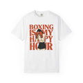 Woman Boxer Shirt Boxing Exercise Gift Women Graphic Design Tee Female Fighter T-Shirt Boxing Fan Fitness Tshirt Workout Graphic