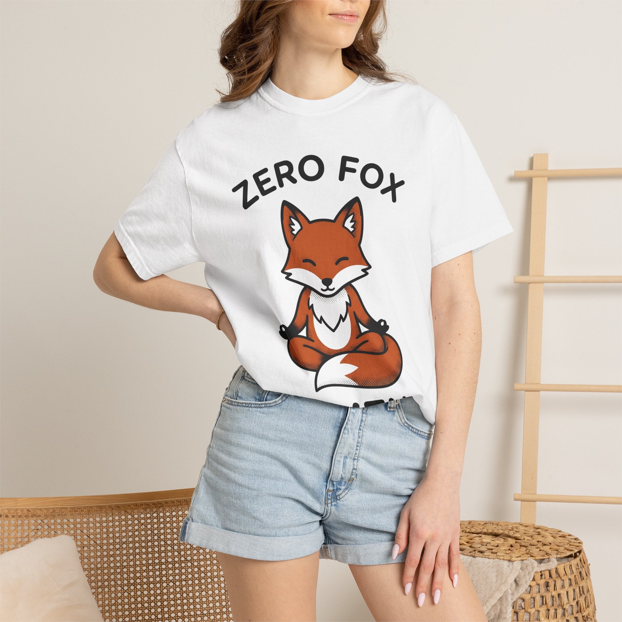 Meditating Fox Shirt Yoga Animal Gift Women Cute Tee Fox T-Shirt Yoga Enthusiast Kawaii Tshirt Wildlife Graphic Cartoon Stars Tshirt