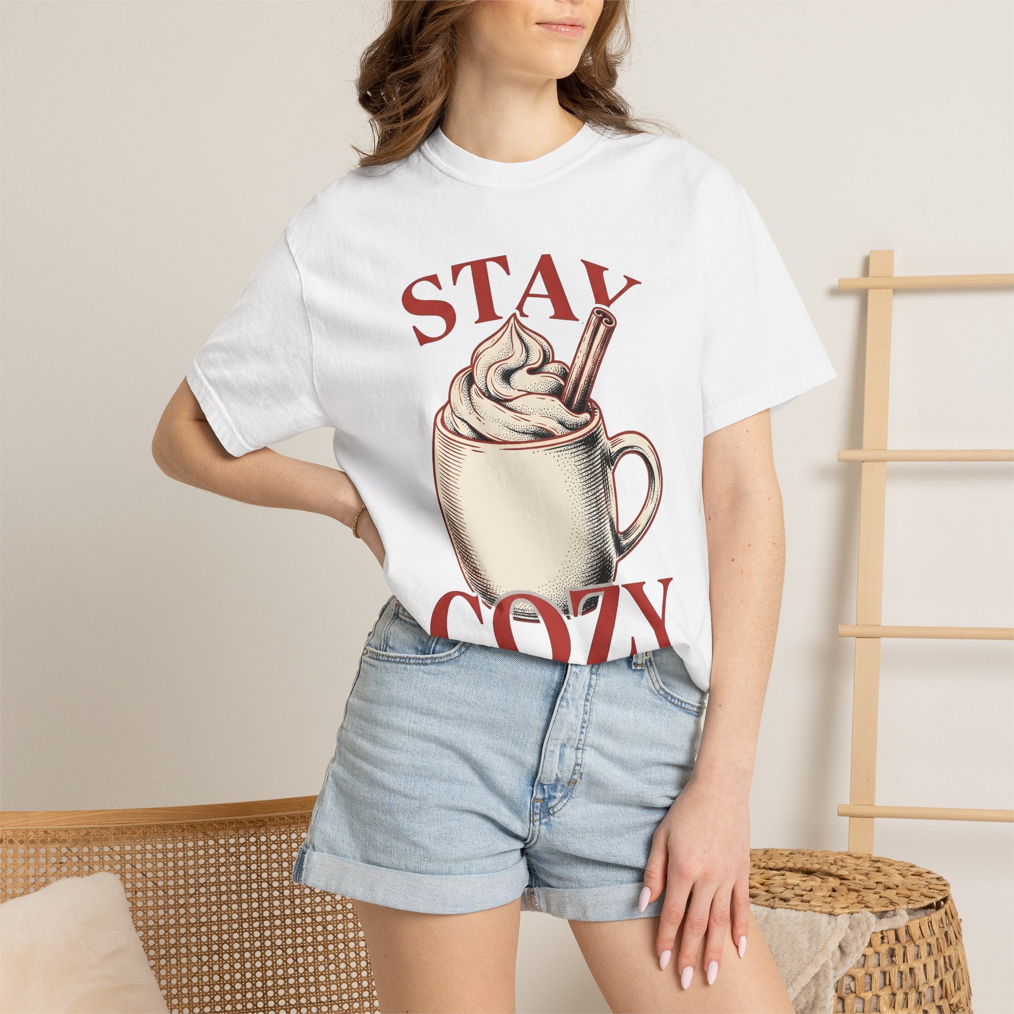Coffee Mug Shirt Coffee Holiday Gift Women Classic Tee Mug T-Shirt Coffee Fan Vintage Tshirt Christmas Graphic Cartoon Cinnamon Bark Tshirt