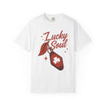 Clover Label Shirt St. Patrick's Day Fortune Gift Women Classic Tee Shamrock T-Shirt Luck Fan Vintage Tshirt Prosperity Graphic Old School