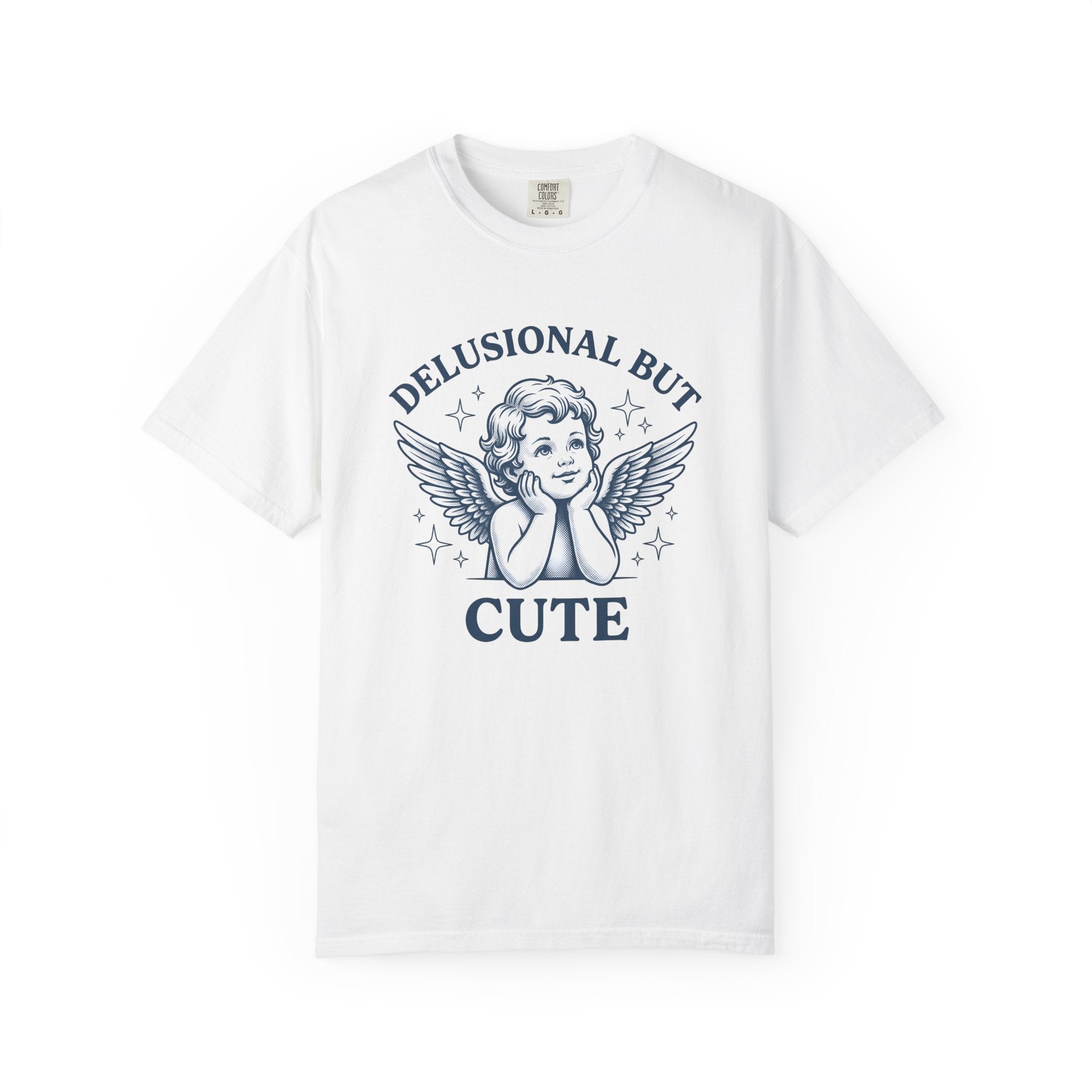 Heavenly Figure Shirt Funny Humor Gift Women Classic Tee Angel T-Shirt Comedy Fan Retro Tshirt Witty Graphic Doodle Twinkles Tshirt