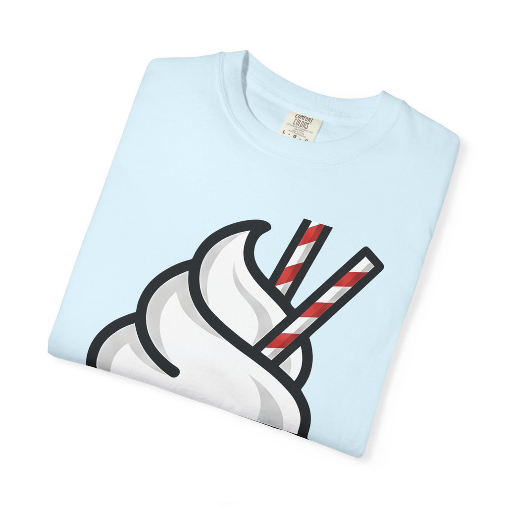 Frozen Dessert Shirt Desserts Gourmet Gift Women Line Art Tee Ice Cream T-Shirt Dessert Fan Illustration Tshirt Gourmet Graphic Modern