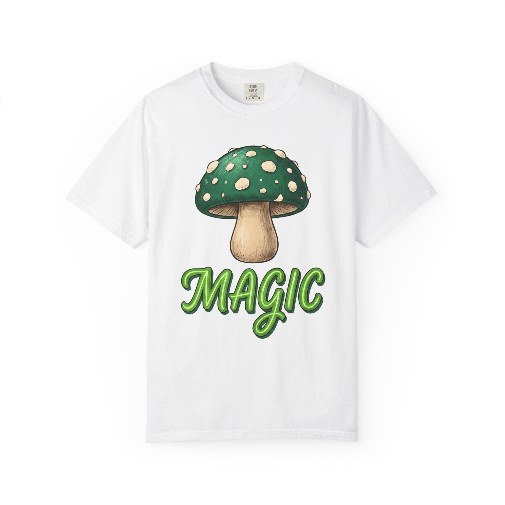 Green Fungus Shirt St Patrick's Day Wildlife Gift Women Line Art Tee Mushroom T-Shirt Shamrock Fan Fungus Graphic Tshirt Classic Speckles