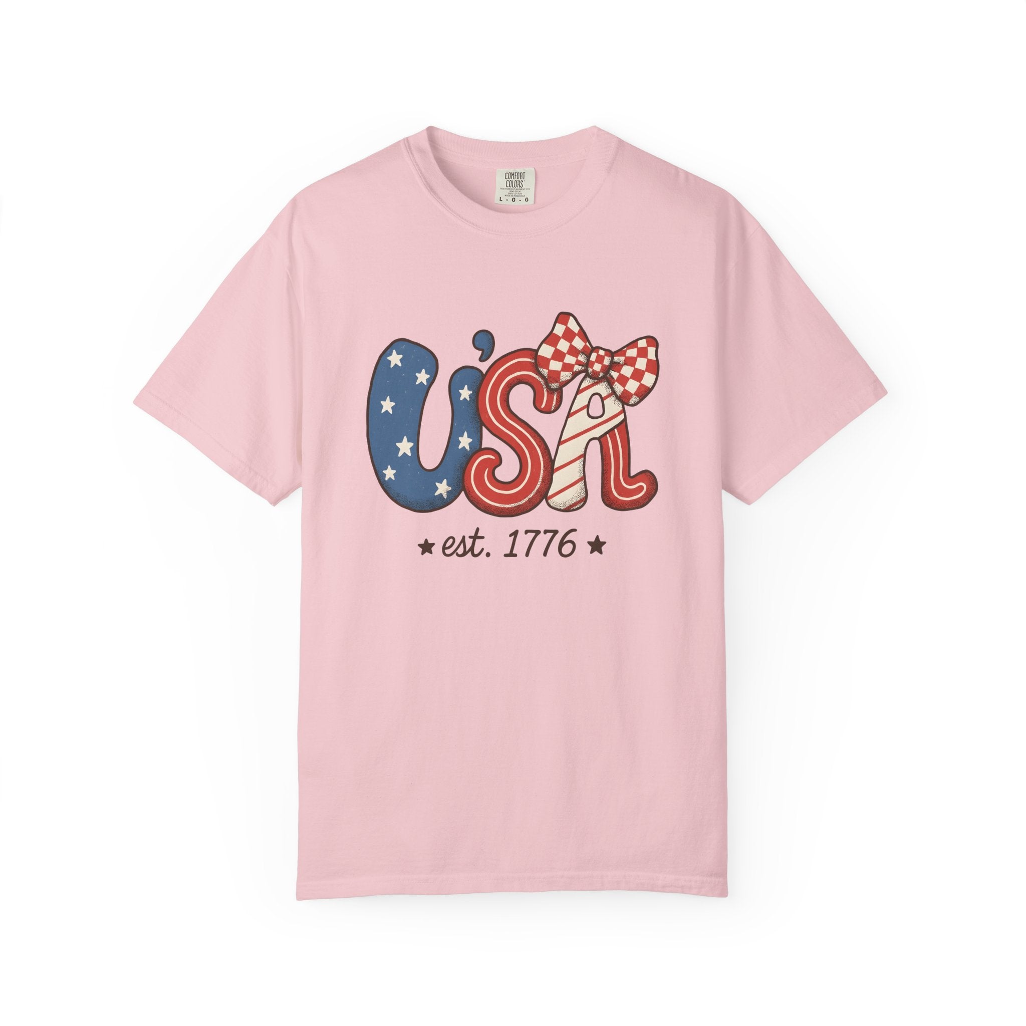 American Letters Shirt 4th Of July Freedom Gift Women Retro Tee Alphabet T-Shirt Patriotic Fan Vintage Tee Retro Tshirt Liberty Graphic