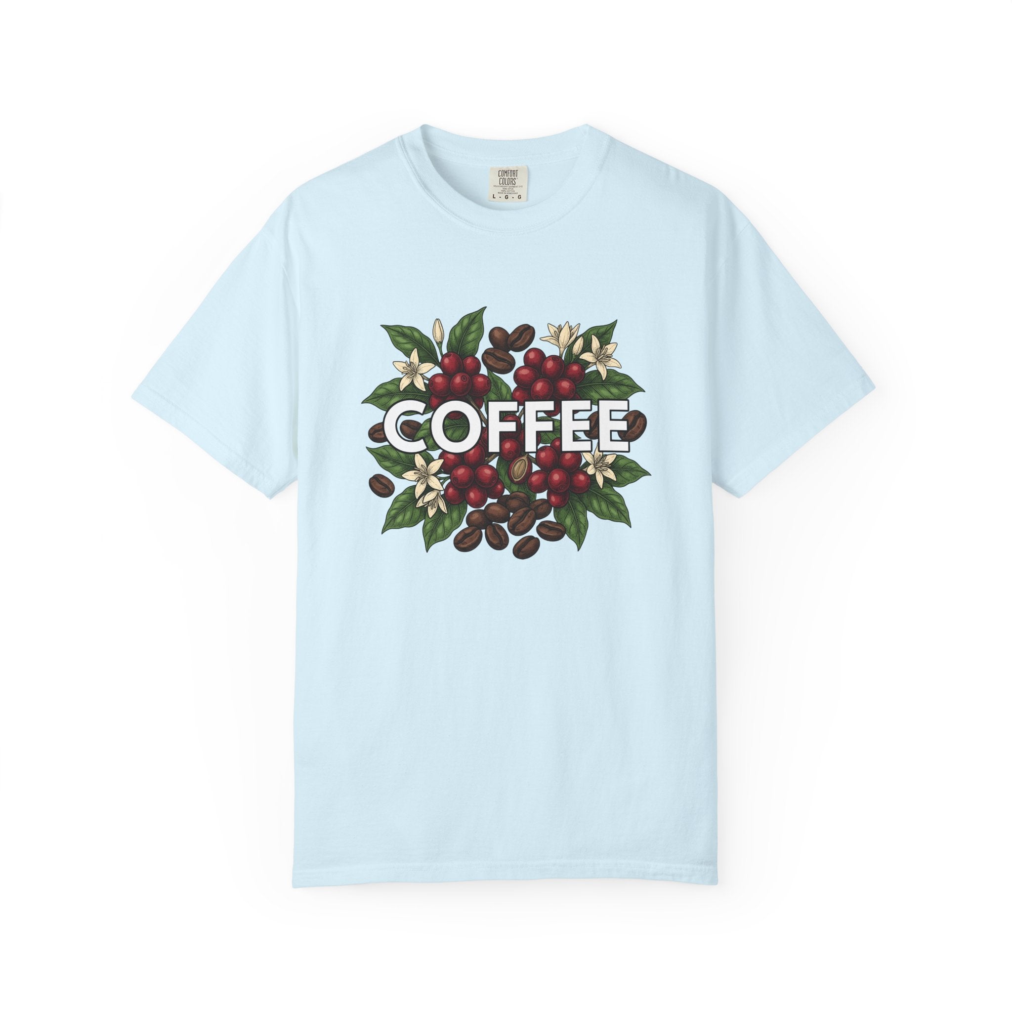 Coffee Plant Shirt Cottagecore Coffee Gift Women Botanical Tee Coffee T-Shirt Cottage Fan Illustrative Tshirt Coffee Design Vintage Flowers